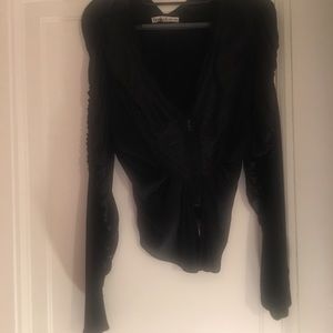 Vintage Donna Karan zip up top